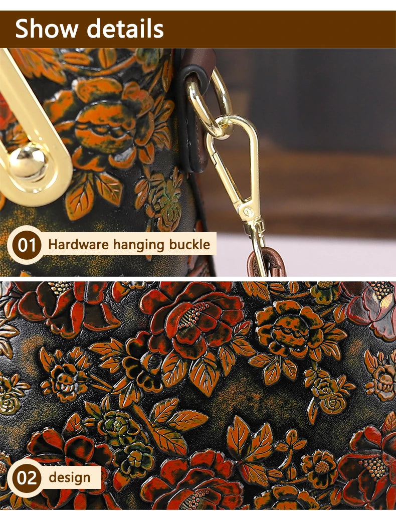 2025 New Retro Luxury Large Capacity Handbag Women's Shoulder Crossbody Bag for Middle-Aged Ladies Mom Bag Elegant Style