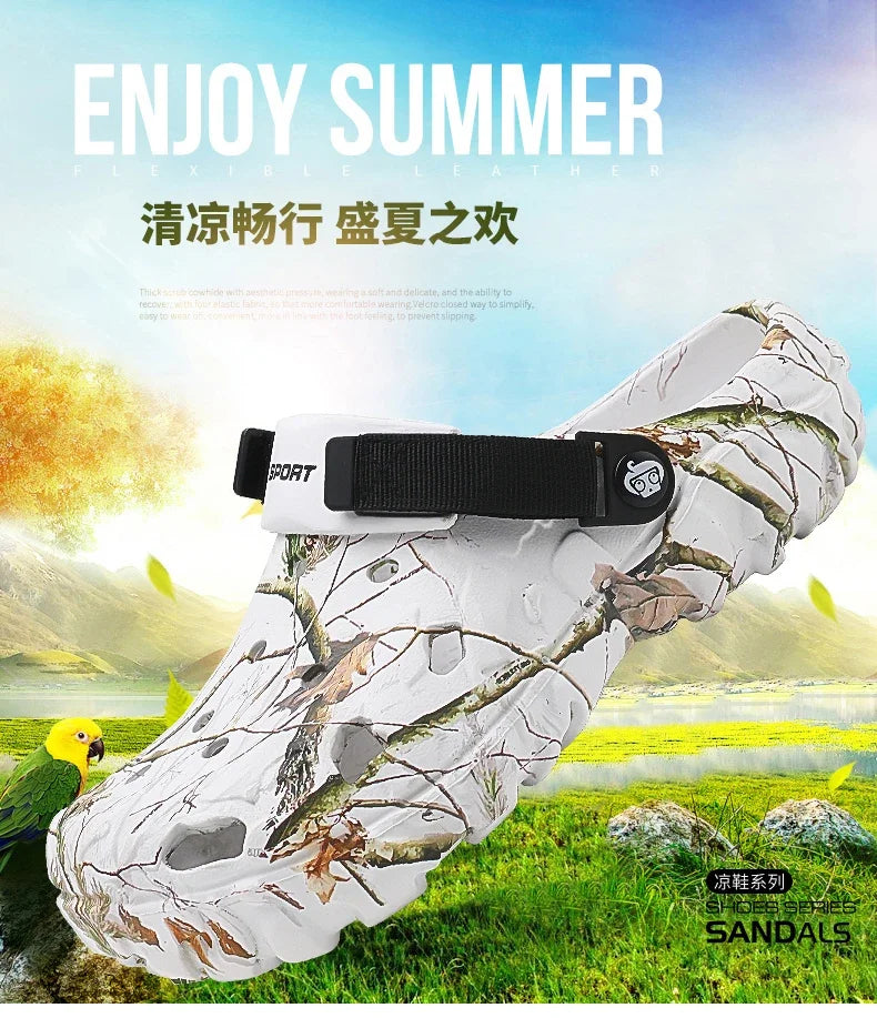 Men Slippers Summer Sandals EVA Platform Garden Shoes Unisex Flat Shoes Women Bedroom Slides High Quality Lightweight Beach