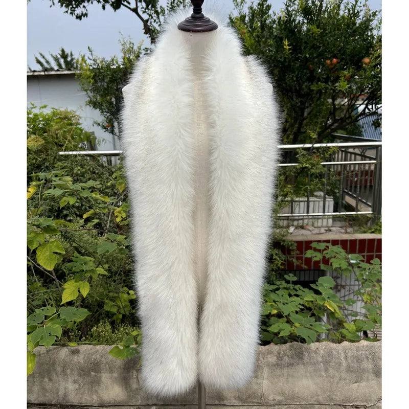 Bulk discount  Y2K Mink Fur Scarf for Women - Winter Plush Long Strip Scarf, European American Style Warm accessory