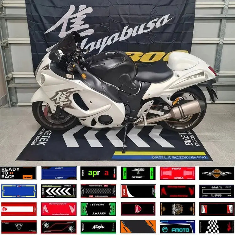 Motorcycle Carpet Polyester Parking Mat Display Carpet Racing Bicycle Carpets Mat Anti-slip Bedside Rugs Customized Display Rug