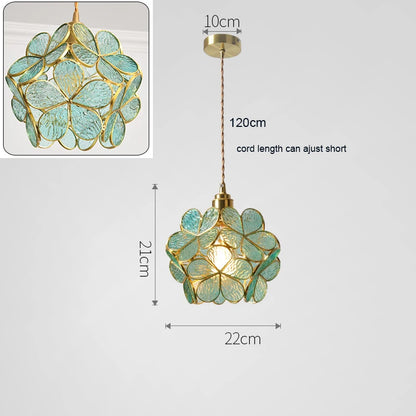 Modern Glass Pendant Lights for Restaurant Cafe Decoration Hanging Lamp Ceiling Chandeliers Nordic Flower Lighting Hotel Decor