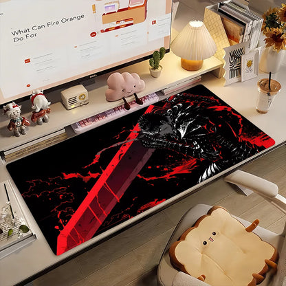 Retro Classic Comics B-berserk Mouse Pad Anti Slip Rubber Edge Locked Thickened Laptop Gaming Desk Mat