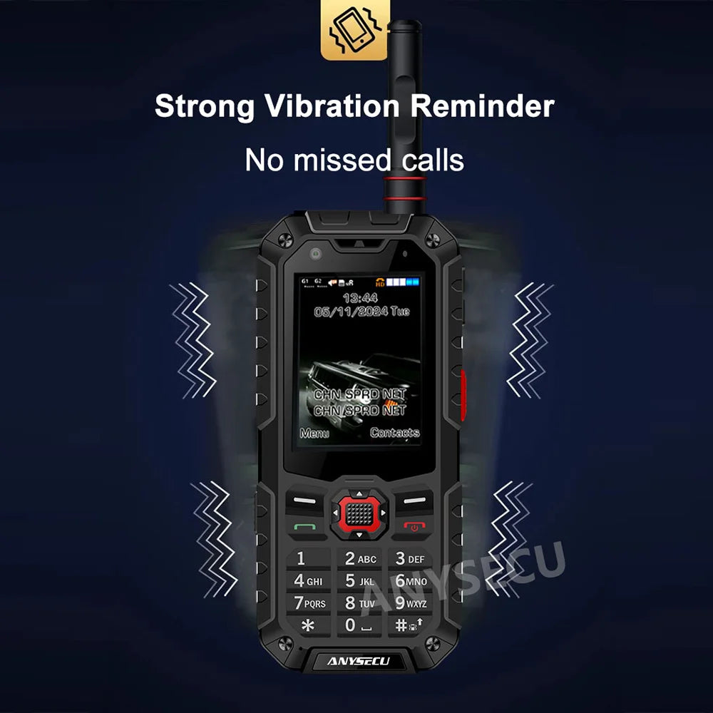 Anysecu S10 4G LTE Walkie Talkie Android 12 Dual Mode PoC Analog UHF Two Way Radio GPS Zello 3500mAh Dual SIM Touch Screen BT4.2