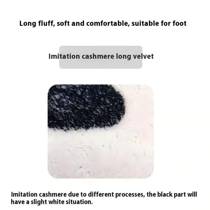 VIKAMA Non-standard Letter Carpet Soft Anti-slip Imitation Cashmere Foot Pad Home Decoration Bedside Rug Entrance Hall Doormat