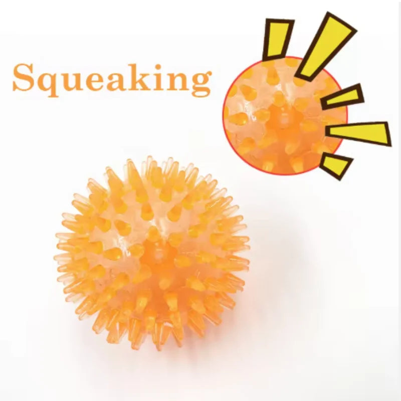 Pet Tooth Cleaning Sounding Chew Ball - Thornless Chewing Toy for Puppy Training Teeth Accessories for Cats And Dogs