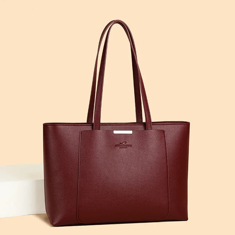 High Quality Leather Shoulder Crossbody Messenger Tote Bag Large Handbag Purses Genuine Brand Luxury Designer Women Bags