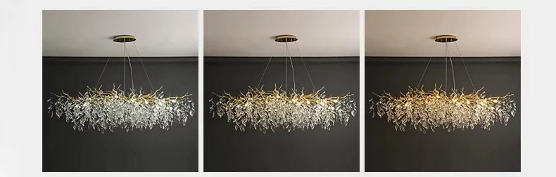 Luxury Modern Crystal Ceiling Chandelier Led Pendant Lamp Dining Table Living Room Bedroom Home Decor Wall Hanging Light Fixture