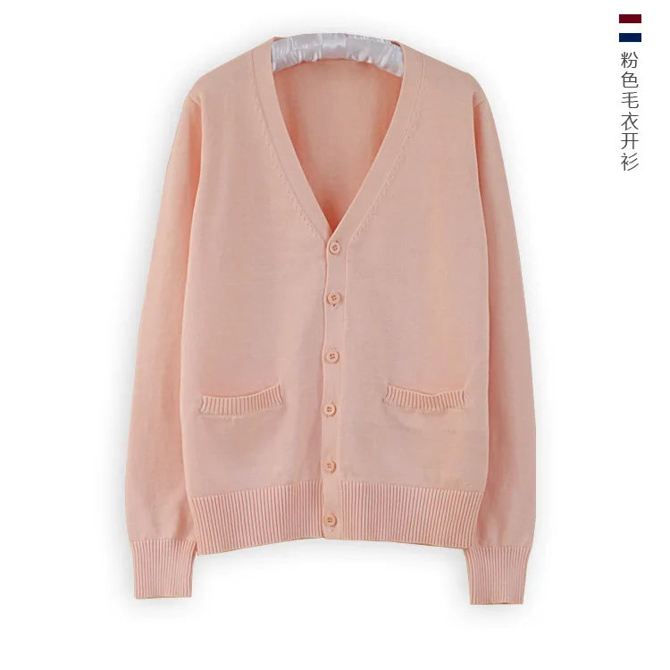 Japanese JK Uniform Cardigan Class Uniform British Student School Uniform Knitted Sweater