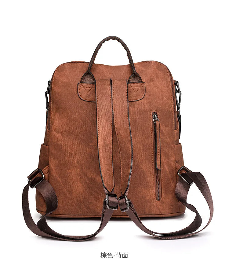 Trendy Women's Backpack Soft Leather Versatile Shoulder Crossbody Bag Large Capacity Travel Backpack Designer Luxury Storage Bag