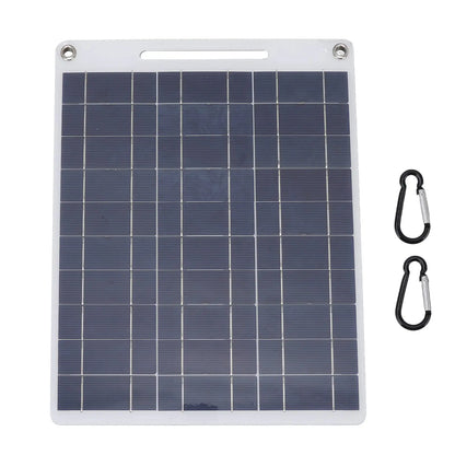 5V Flexible Solar Panel Charger Dual USB Solar Battery Charger for Mobile Phones and Camping with Polysilicon Wear Material