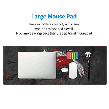 Gaming Mouse Pad Non-slip Mausepad Anime Initial D Keyboard Mats Large Office Deskmat Black And White Art Rubber Mice Pad Carpet