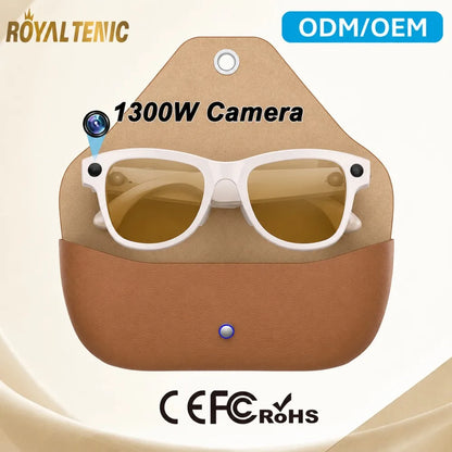 New AI Smart Glasses 13MP HD Camera 1200P Video  Multiple Languages Translation WiFi Sunglasses Bluetooth Call Music Men Women