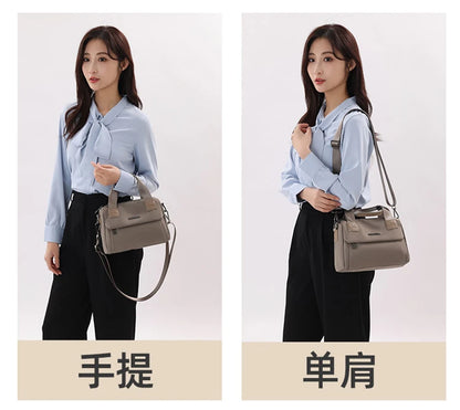 Ladies Lightweight Shoulder Bag Waterproof Nylon Handbag for Commuter Work Casual Crossbody Bags for Women Messenger Bag