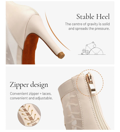 DKZSYIM Women Latin Dance Boots Ballroom Dancing Shoes Ladies Girls Jazz Tango Dance Shoes Customizable Heel 7cm-11cm
