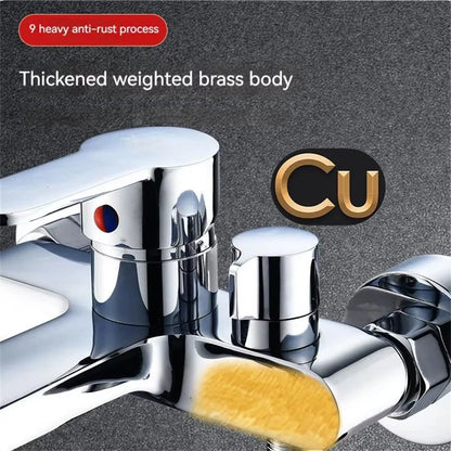 Bathroom Shower Faucet Mixing Valve Shower Shower Set Bathtub Mixing Switch Triple Hot and Cold Faucet Shower Faucet