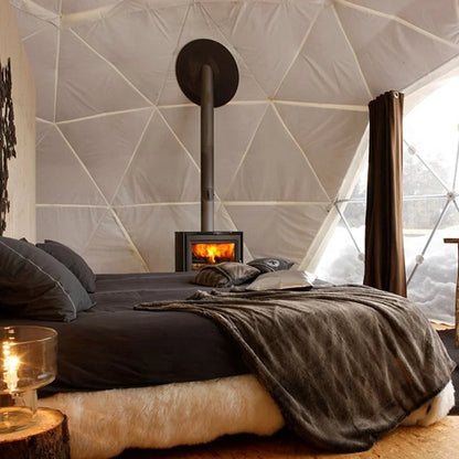 Luxury Heated Eco Hotel Decoration Prefab Transparent Geodesic Waterproof Round Dome Tent House Desert Tent Glampingg for Sale