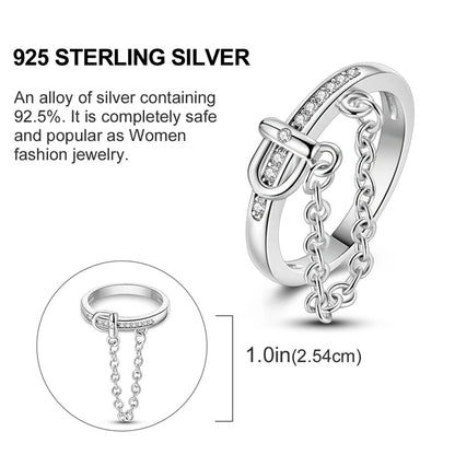 925 Sterling Silver Infinite Love Ring Original Luxury Design Zircon Finger Rings For Women High Quality Wedding Jewelry Gift