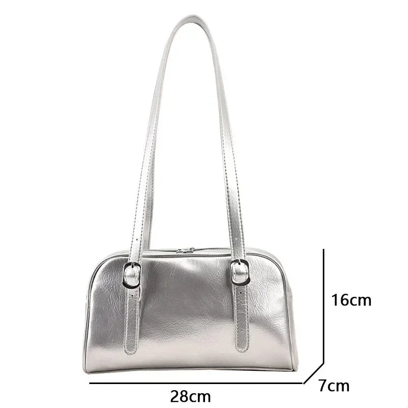 2026 Luxury Designer Handbags Pure Color Causal Bag Big Capacity Pillow Underarm Bag Green Commuter Shoulder Bags for Women