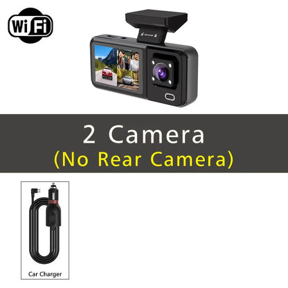 WIFI 3 Camera Dash Cam Cabin Car Dvr 1080P Interior Vehicle Three Way Channel Dvrs Recorder Video Registrator Dashcam Camcord