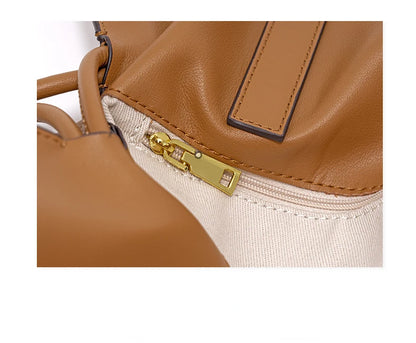 100% Genuine Leather Extra Large Shoulder Bags Women Handbag Bucket Bag Fashion Luxury Designer String Tote Tassel Clutch Bolsas