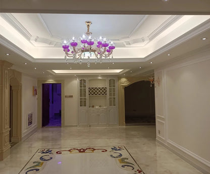 Luxury Living Room Chandelier Crystals Glass Hall Main Pendant Lamps Restaurant Bedroom French Creative Hanging Light Luminaire