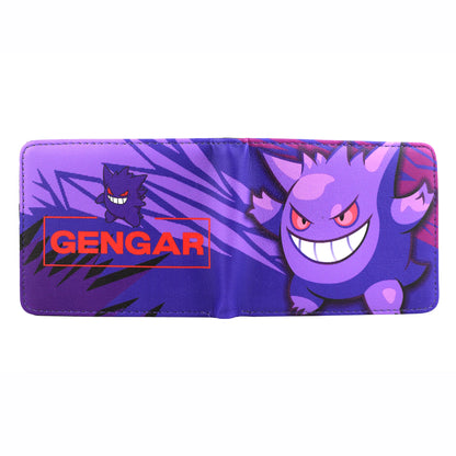 Anime Cartoon GENGAR Wallet Bifold Purse with Coin Pocket