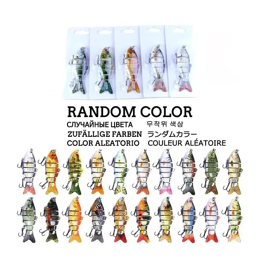 6 Segment Multi Jointed Fishing Lure Sinking 10cm 17.5g Swimbait Artificial Wobbler Crankbait Hard Bait Pesca Tackle 5