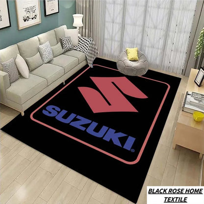 Suzuki Motorcycle Large Carpet Rug for Home Living Room Bedroom Sofa Doormat Decor Kids Play Area Rug Carpet Non-slip Floor Mat