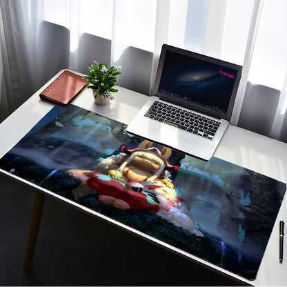 Made in Abyss Mouse Pad PC Gamer Large Lock Edge Soft  Gaming Mousepad 900X400MM Non-slip Rubber Computer Desk Mat Pad Mausepad