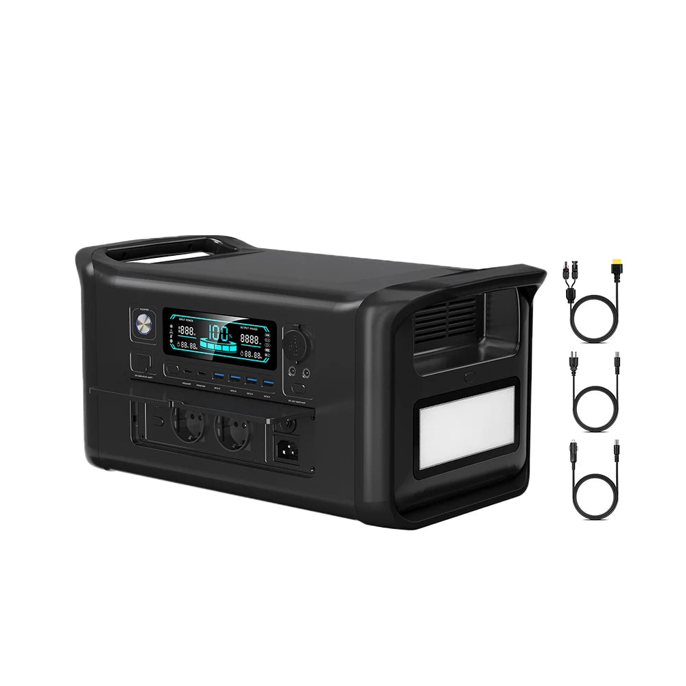 RV Camping CTOLITY AP1000 AP2000 1800W/2400W Solar Generator  Portable Mobile Power Station 200W Solar Panels Portable Foldable