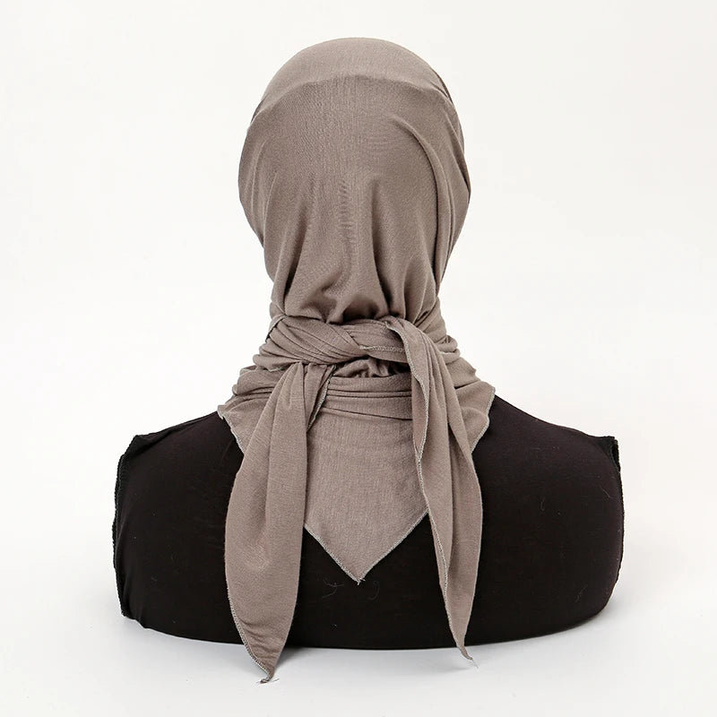 New Triangle Jersey Hijab Scarf For Women Muslim Shawls Headscarf Wraps Solid Color Scarves Head Wrap Islamic Turban Headband