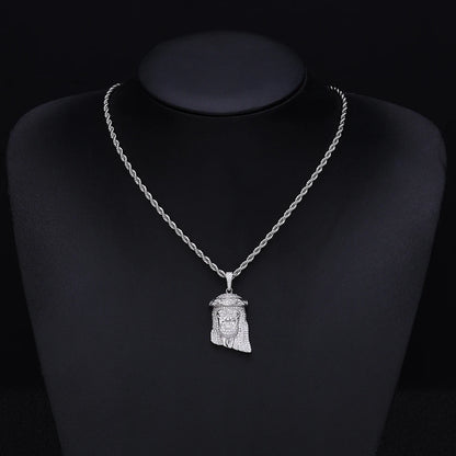 ICEBLING S925 Silver VVS1 Moissanite Jesus Pendant Necklace Men Iced Out Jesus Hip Hop Rapper Jewelry Comes With GRA Certificate