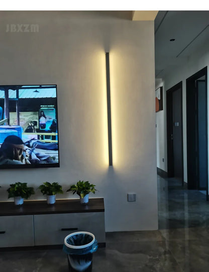 Waterproof LED Wall Light Minimalist LED Outdoor Wall Lamp Black Balcony Terrace Indoors Wall Decor IP65 Outside Garden Lights