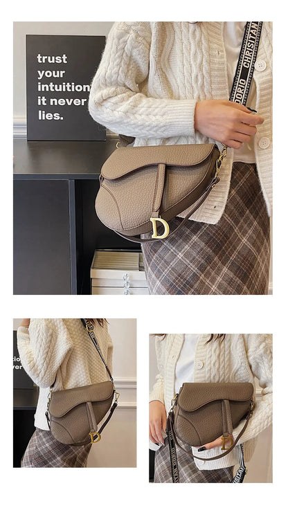 IMJK 24*20*6cm Hot Selling Light Luxury Underarm Saddle Bag, New Niche Design, Casual Shoulder Crossbody Bag Bags