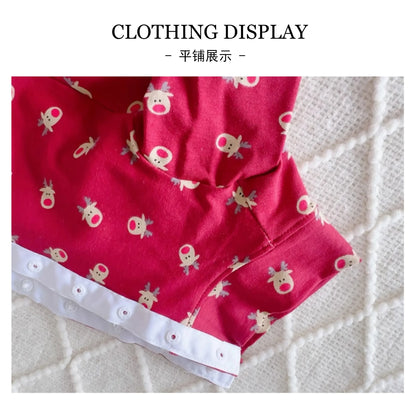 Pure Cotton Red Pet Dog Clothes Outerdoor Sportswear Fashion Print Jumpsuits For Small Medium Dogs Schnauzer Puppy Dog Rompers