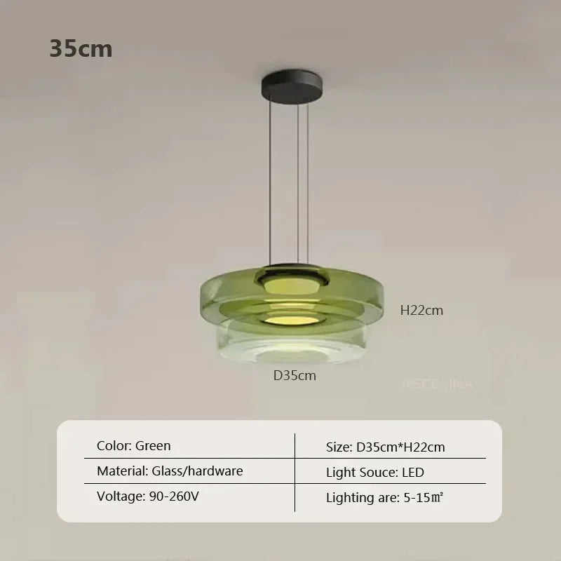 Nordic LED Glass Chandelier for Restaurant Bedroom Dining Room Table Glass Pendant Lights  Home Decoration