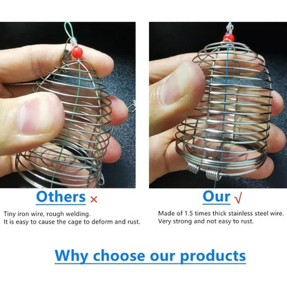 10Pcs Carp Fishing Bait Trap Cage Feeder Basket Holder Coarse Lure Feeder Carp Fishing Tackle Kit