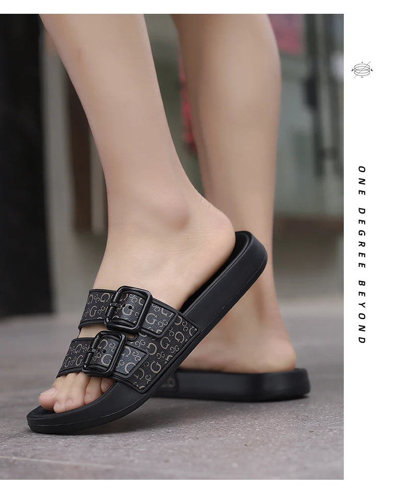 Men's Genuine Leather Sandals Comfortable Man Sandal House Slippers Man Summer Shoes Sale Genuine Mens Slipper Flip Flop Slides