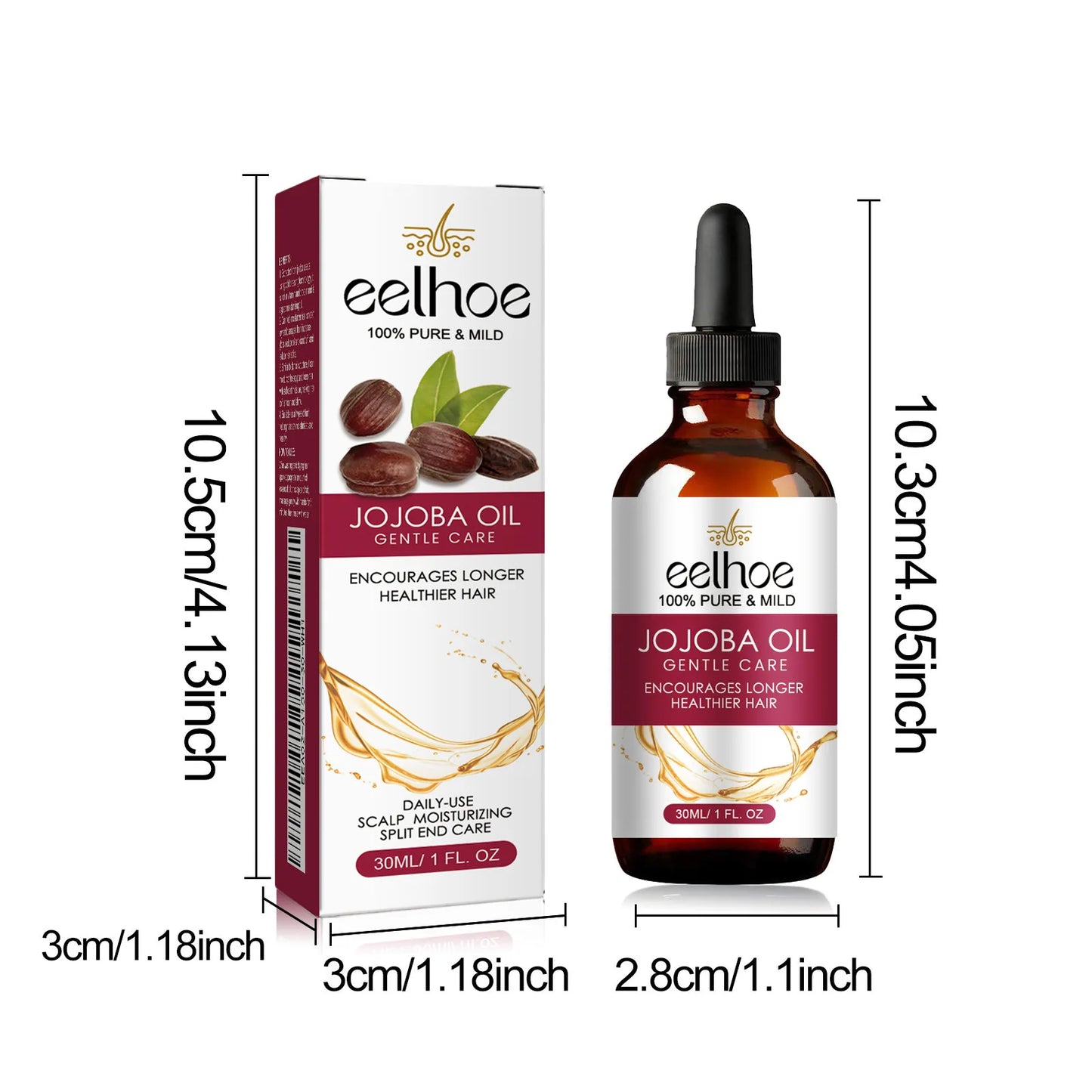 Eelhoe Jojoba Oil Hair Growth Serum Reduce Loss Scalp Treatment More Thicker Keep Regrowth Oil Control Hair Nourish Essencial Oi