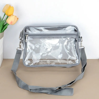 Clear PVC Crossbody Bags For Women, Waterproof Vacation Travel Beach Shoulder Bag For Outdoor, Summer Ladies Handbags Gifts