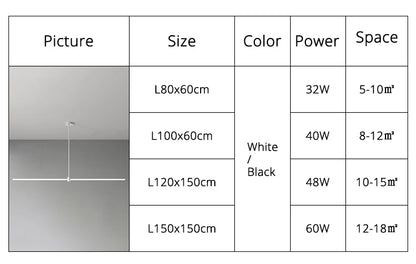 Modern Simplicity Long Linear LED Pendant Lights Strip Hanging Indoor Lamps for Office Table Kitchen  Home Decoration Chandelier