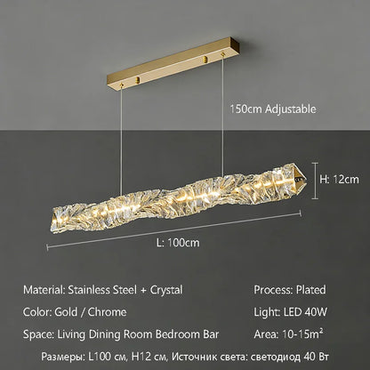 Luxury K9 Crystal Chandelier Dimmable Ceiling LED Pendant Lights Home Living Room Bedroom Indoor Atmosphere Decorative Lighting