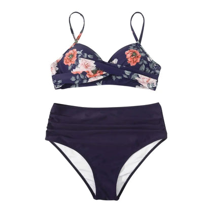 Vintage High Waist Bikinis 2026 Women Push Up Swimwear Printed Swimsuit Female Beachwear Summer Bathers Bathing Suit Swimming