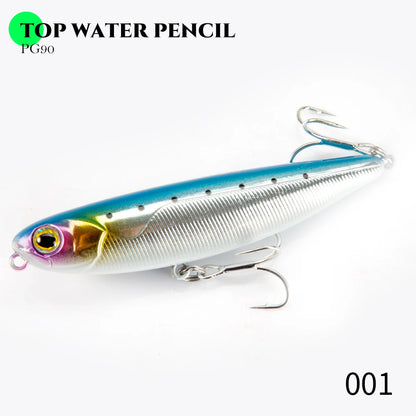 Hunthouse Top Water Pencil Fishing Lure Walk The Dog 60mm 6.4g Artificial Baits Stickbait Fishing Tackle For Pike Bass LW536