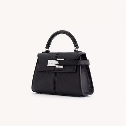 2026 New Trapezoidal Genuine Leather Women Handbag Niche Fashion Versatile Top Handle Luxury Ladies Shoulder Crossbody Purse