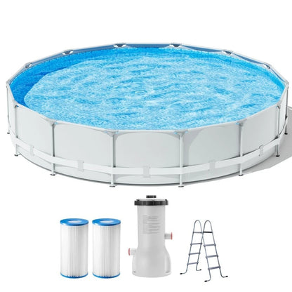 Round Above Ground Pool - 15ft x 42inch Outdoor Round Frame Above Ground Swimming Pool Set Kiddie Pool for Kids, Customized
