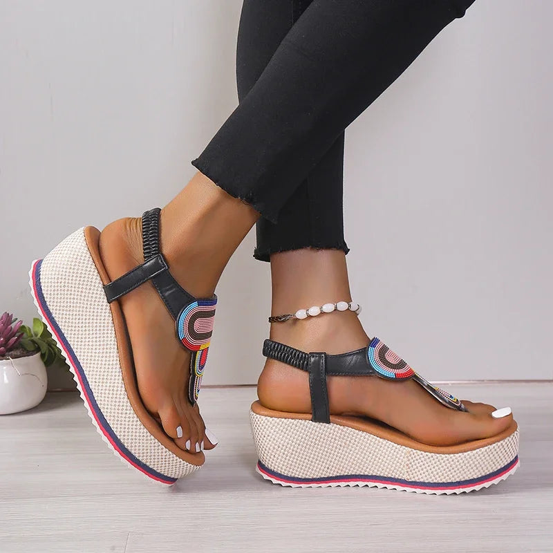 Women Sandal 2024 New Summer Fashion Shoes for Women Plus Size Open Toe Wedges Sandals Women Luxury Designer Platform Sandals