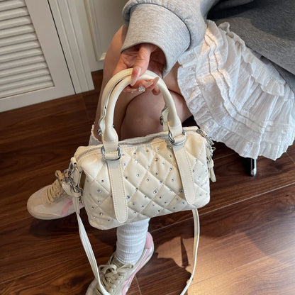 Light Luxury Rhinestone Women Handbags New Exquisite Fashion PU Leather Crossbody Bag Classic High Quality One Shoulder Pack