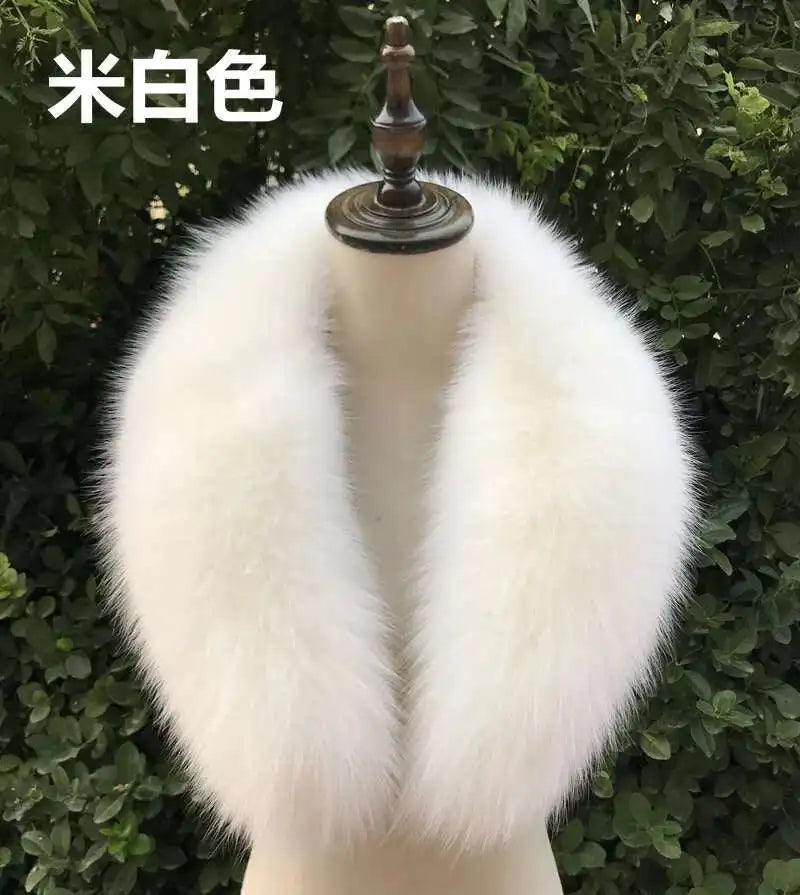 Real Fox Fur Collar for Women Coat Jacket Female Wraps Winter Warm Fur Scarf Extra Large Size Neck Warmer Fur Shawls Scarves