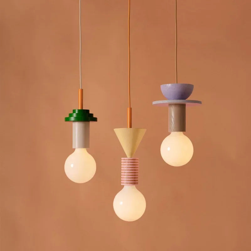 Fast Shipping Nordic Wood LED Pendant Lights Kitchen Home Decor Hanging Lamp Restaurant Ceiling Chandelier Lustre Light Fixture